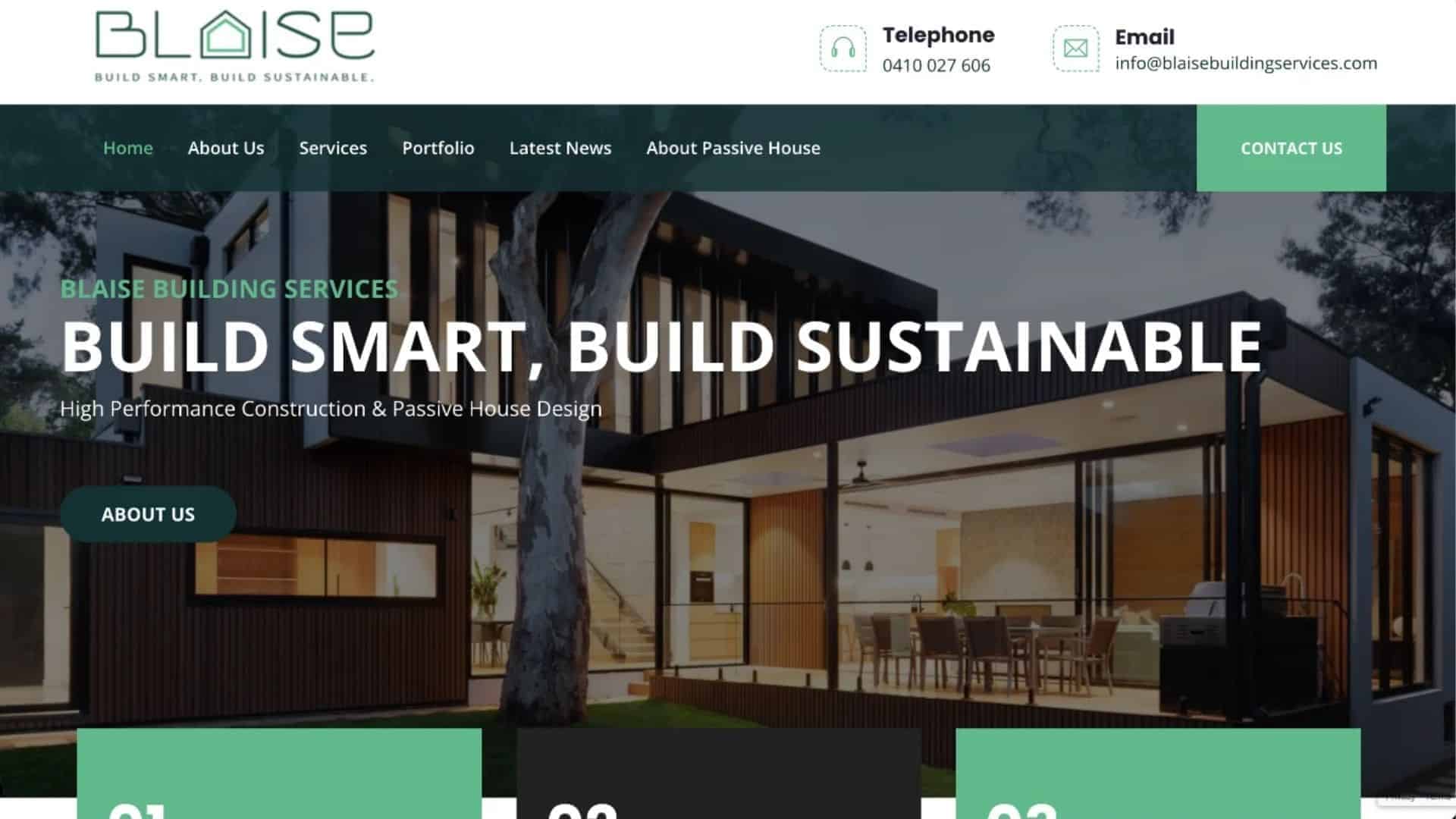 Blaise Building Services website