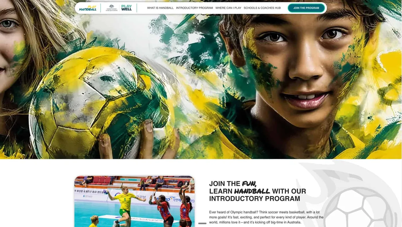 Handball Australia Play Handball website