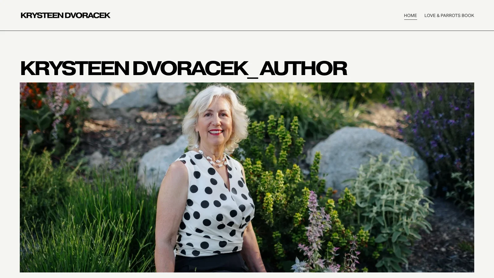 Krysteen Dvoracek author website, designed and built by Creative Baguette