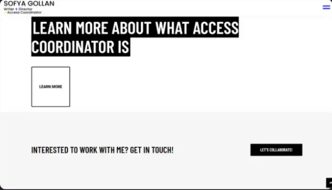 Sofya Gollan's Access Coordinator page